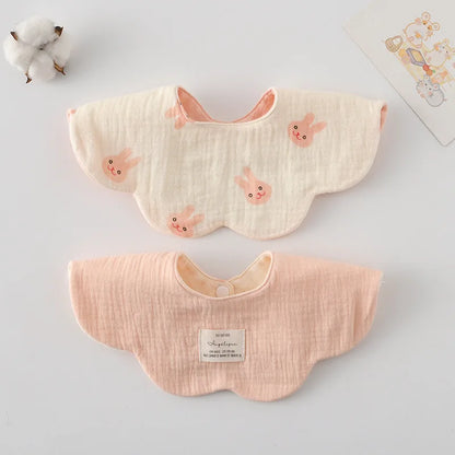 New Cute Cotton Baby Feeding Drool Bib Infants Two-sided Usable Saliva Towel Soft Burp Cloth For Newborn Toddler Kids Bibs