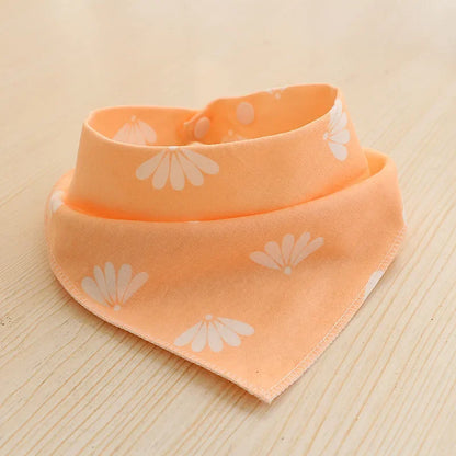 Baby Cotton Feeding Apron Triangle Bibs Girls Boys Cartoon Feeding Scarf Bib Collar Bib Burp Cloth Bandana Saliva Towel