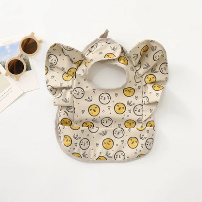 Waterproof Baby Bibs Cartoon Girl Boy Infant Meals Bib Anti-dirty Saliva Bibs with Angel Wings Baby Feeding Stuff Children Smock