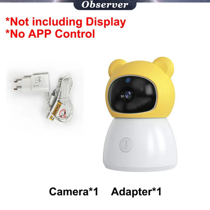 TUYA 5 Inch Video Baby Monitor with Camera PTZ Zoom 3MP Babyphone Cam Security Protection Surveillance Cam Temperature Sensor