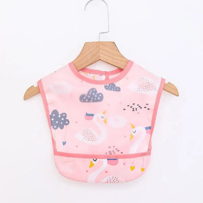 Baby Kids Toddler Long Sleeve Scarf Waterproof Art Smock Feeding Bib Apron Pocket Infant Boys Girls Burp Cloth Bandana Bibs