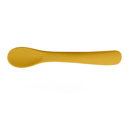 Food Grade Silicone Small Curved Spoon Baby Food Spoon Children Tableware Feeding Soft Spoon