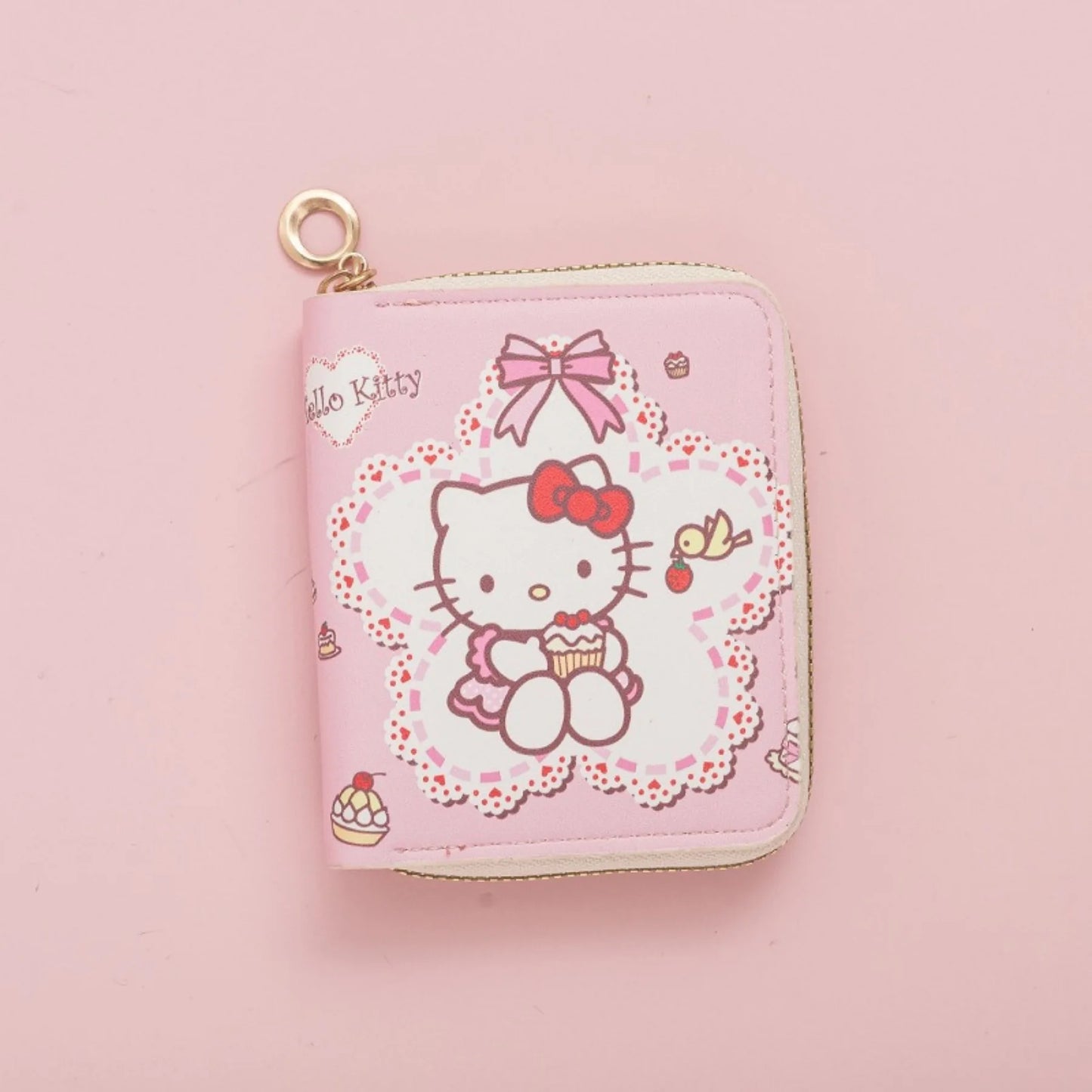 Sanrio Hello Kitty Coin Purse Cute Cartoon Short Wallet Cartoon Student Mini Zipper Ladies Practical Fashion Kawaii Coin Purse