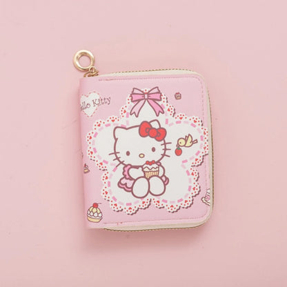 Sanrio Hello Kitty Coin Purse Cute Cartoon Short Wallet Cartoon Student Mini Zipper Ladies Practical Fashion Kawaii Coin Purse