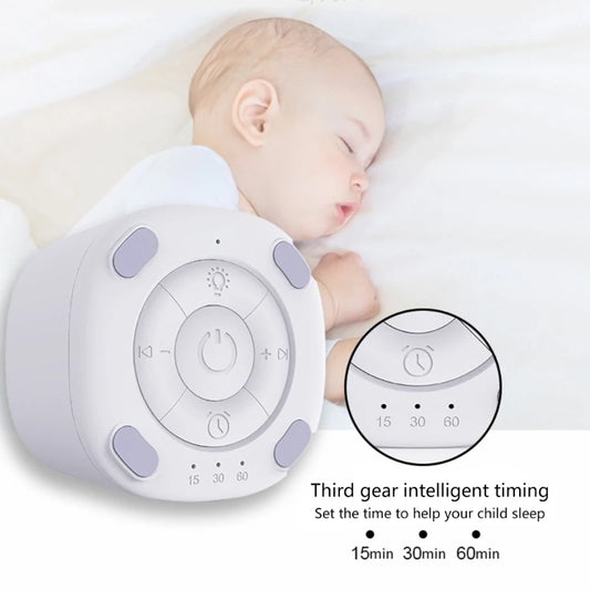 Portable Baby White Noise Machine Rechargeable Mood Soother with 7 Color Light for Nursery and Travel Sleep Aid A2UB