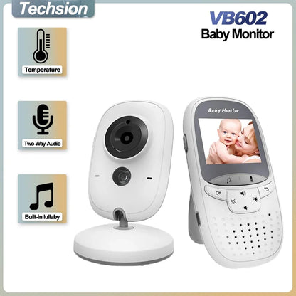 VB602 Baby Monitor IR Night Vision Temperature Monitor Lullabies Intercom VOX Mode Video Baby Camera Walkie Talkie Babysitter