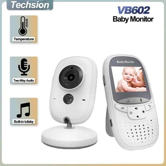 VB602 Baby Monitor IR Night Vision Temperature Monitor Lullabies Intercom VOX Mode Video Baby Camera Walkie Talkie Babysitter