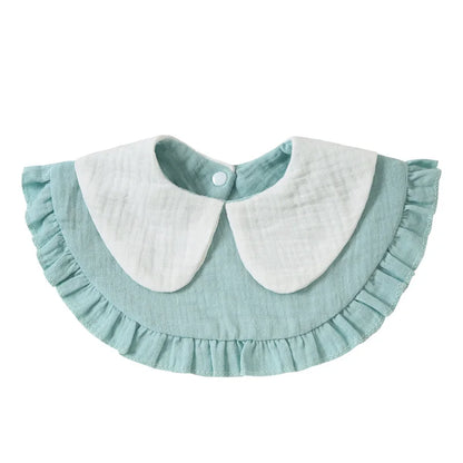 Newborn Baby Baby Stuff Items Gauze Bibs 4 Layer Pure Cotton 360 Degree Round Solid Color Infant Burp Cloth Apron Children Gifts