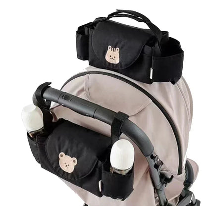 Baby Stroller Bag Pram Organizer Cartoon Bottle Holder Baby Stroller Accessories Hanging Caddy Storage Bag Mommy Bag