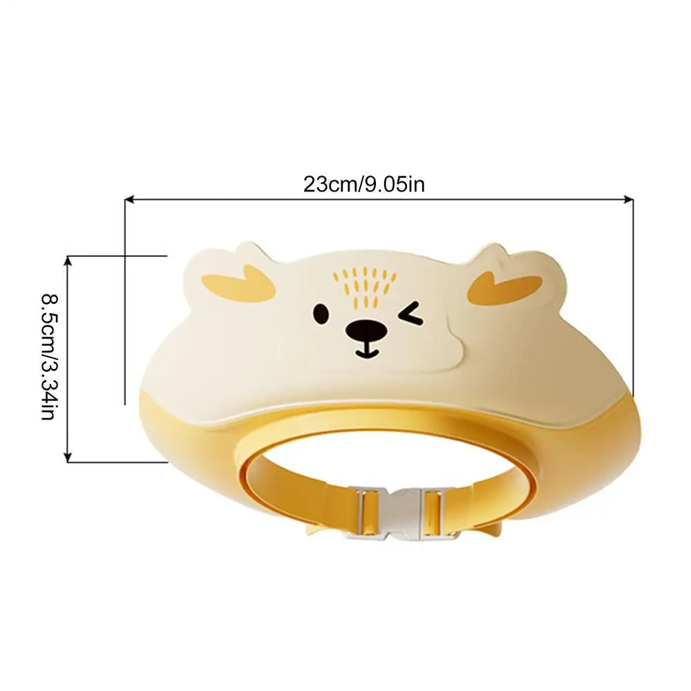 Baby Bathing Hat Adjustable Cartoon Ear Protection Shampooing Visor For Children Kid Showering Supplies For Boys And Girls Hair