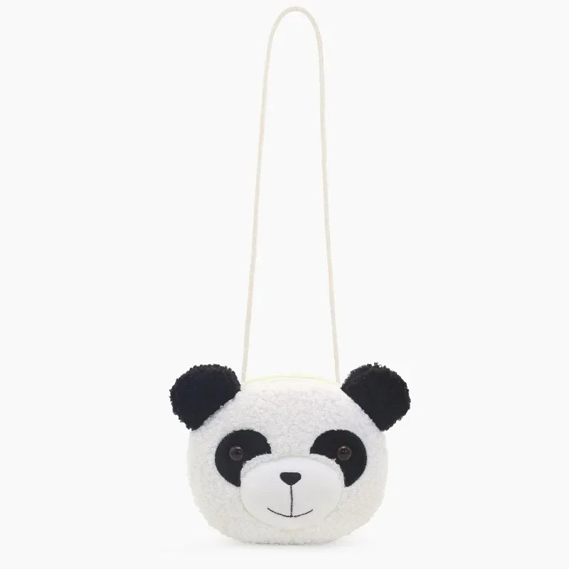 Cartoon Plush Crossbody Bag for Children Cute Animal Bear Coin Wallet Boys and Girls Mini Shoulder Bag Kawaii Plush Purses