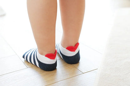 5Pairs/lot 0-12Y Cute Lovely Short Baby Socks Children Sock Red Heart Girls Cotton Mesh Cute Newborn Boy Toddler White Sock