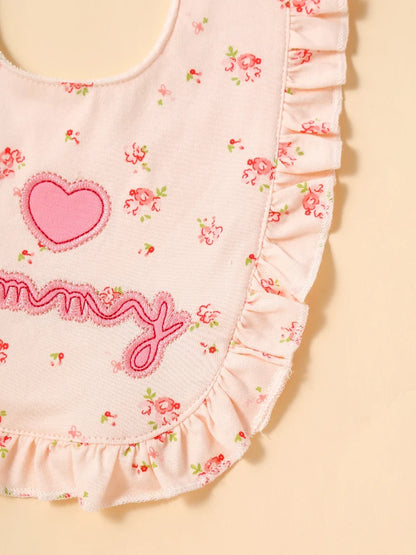2pcs baby bib cover up, soft cotton adjustable bib with U-shaped lace, newborn feeding bib, baby saliva towel