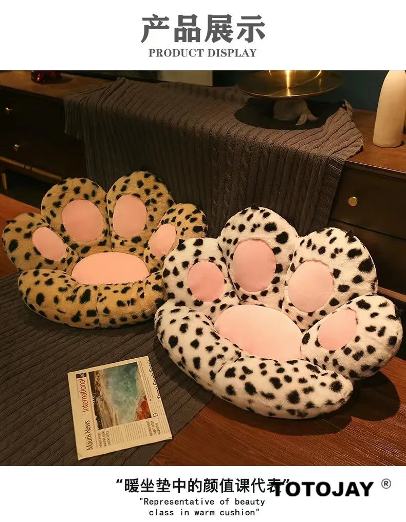 1PC 2 Sizes Soft Paw Pillow Animal Seat Cushion Stuffed Plush Sofa Indoor Floor Home Chair Decor Winter Children Girls Gift
