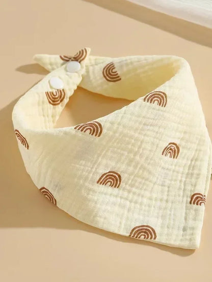 New Baby Cotton Soft Soothe Appease Square Towels Infant Color Matching Bandana Handkerchief Muslin Burp Cloths Feeding Bibs