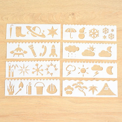 Journamm Finger Painting Kit Drawing Stencils Colorful Inkpad DIY Scrapbooking Creative Stationery Paint Tool School Supplies