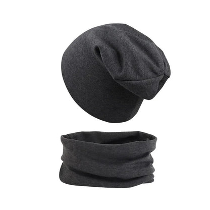 2pcs New Baby Hat Scarf Autumn Winter Soft Elastic Beanie Hats Cotton Newborn Bonnet Warm Accessories Set Boys Girls Hip Hop Cap