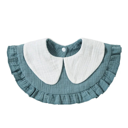 Newborn Baby Baby Stuff Items Gauze Bibs 4 Layer Pure Cotton 360 Degree Round Solid Color Infant Burp Cloth Apron Children Gifts