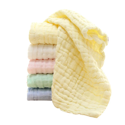 5pcst Baby Towels Muslin 6 layers Cotton SoftBaby Face Towel Handkerchief Bathing Feeding Face Washcloth Wipe Burp Cloth