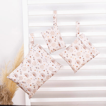 3pcs Different Size Waterproof Wet Bag Wet Dry Bags For Baby Cloth Diapers&Breast Pump Part Organizer For Swimsuit Wet Clothes