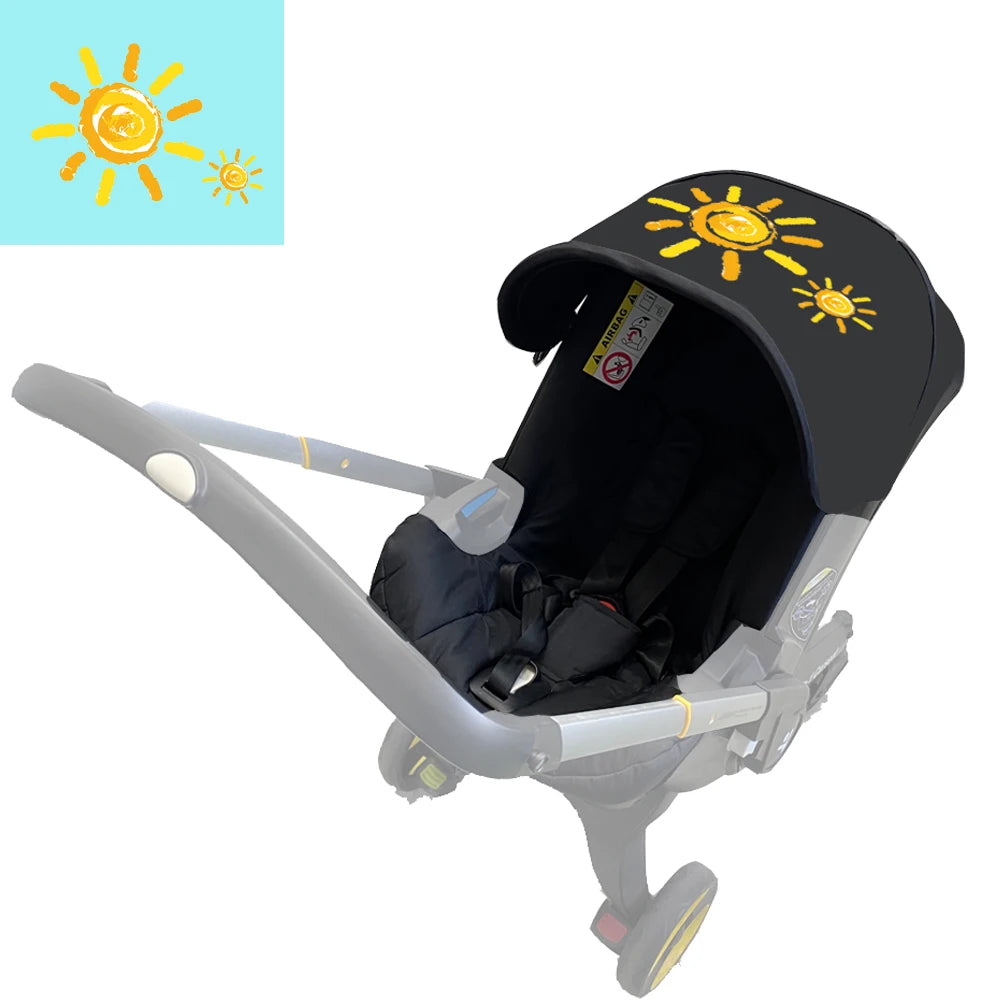 COLU KID® Baby Stroller Seat Cushion Change Kit Cloths Canopy Compatible With Doona Car Seat Stroller Accessories