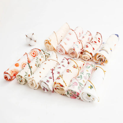 Baby Cotton Bibs Triangle Soft Lace Burp Cloth Saliva Towel Apron Bandana Scarf for Boys Girls Feeding Drool Bib Korean Style