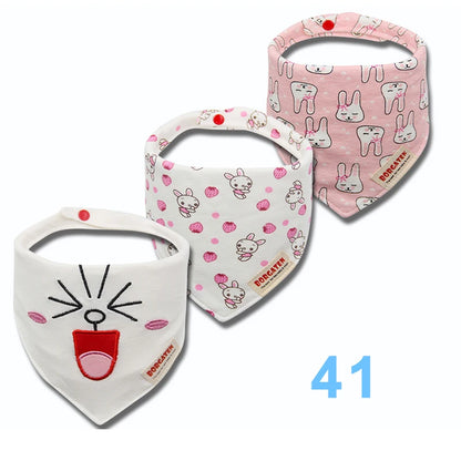 3pcs Organic Cotton Baby Scarf Muslin Burp Cloth Bandana Bibs Newborn Baby Boy Infant Girl Toddler Winter Scarf Waterproof Bib