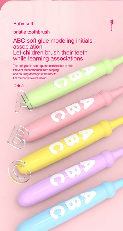 4/10 pcs Children's soft bristled toothbrush, cleaning and protecting gums, suitable for babies aged 6-12 years old