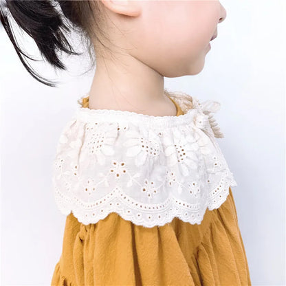 Baby Bib Lace Baby Accessories Korean Kids Lace Collar Cute Hollow Female Baby Bib scarf  baby bib scarf  scarf