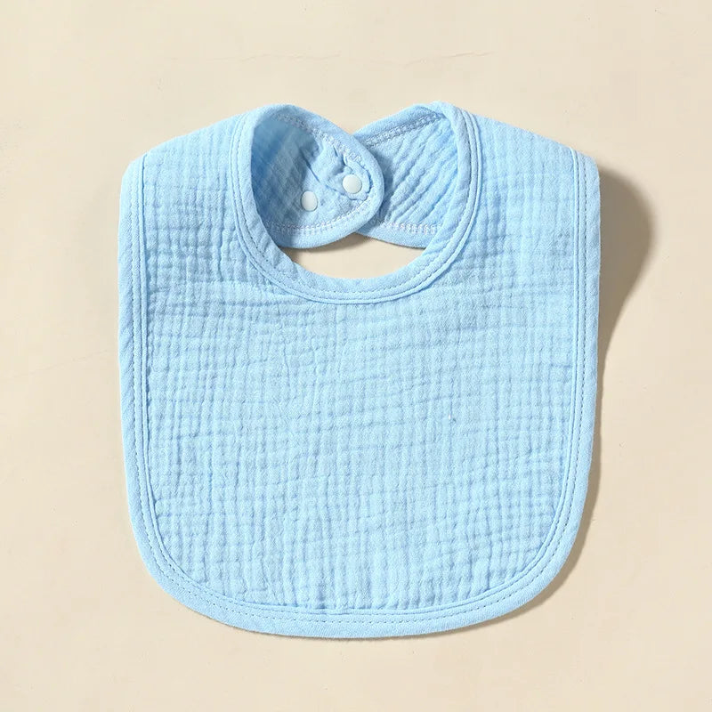 Cotton Gauze Baby Bibs Autumn New Solid Color Infant Bib Newborn Burp Cloths for Kids Boy Girl Spring Soft Feeding Saliva Towel