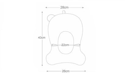 Baby Shower Bath Tub Pad Non-Slip Bathtub Seat Support Mat Newborn Safety Security Bath Support Cushion Foldable Soft Pillow