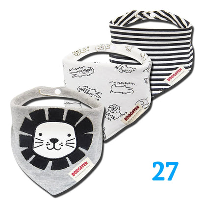 3pcs Organic Cotton Baby Scarf Muslin Burp Cloth Bandana Bibs Newborn Baby Boy Infant Girl Toddler Winter Scarf Waterproof Bib