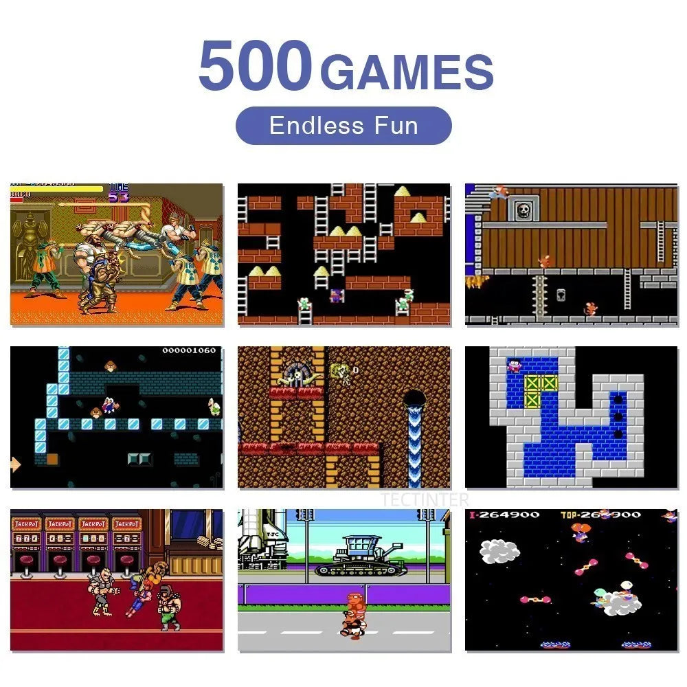 G5S 2.4 Inch Video Game Console Mini Portable Retro TV Handheld Game Player Built-in 500 Games AV Output Support 2 Player
