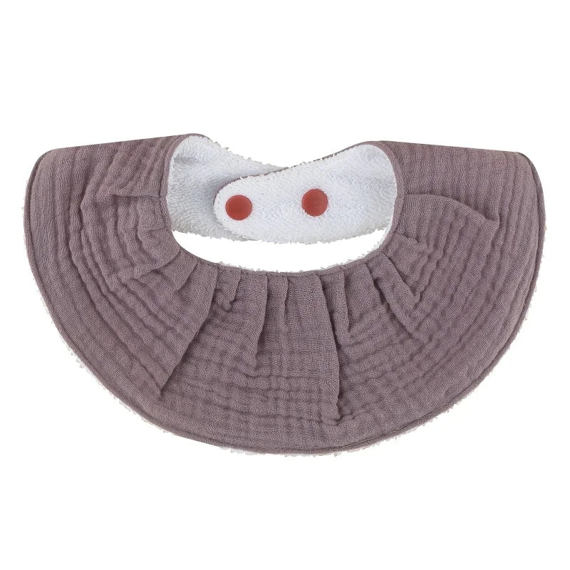 Double Layers Cotton Baby Feeding Bibs Cartoon Printed Newborn Burp Cloth Saliva Towel Scarf for Stuff Shower Gifts
