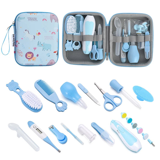 Baby Care Essentials Set Nail Clippers Newborn Nursery Care Kit HairBrush Comb Baby Healthcare Grooming Kit for Newborn Girl Boy