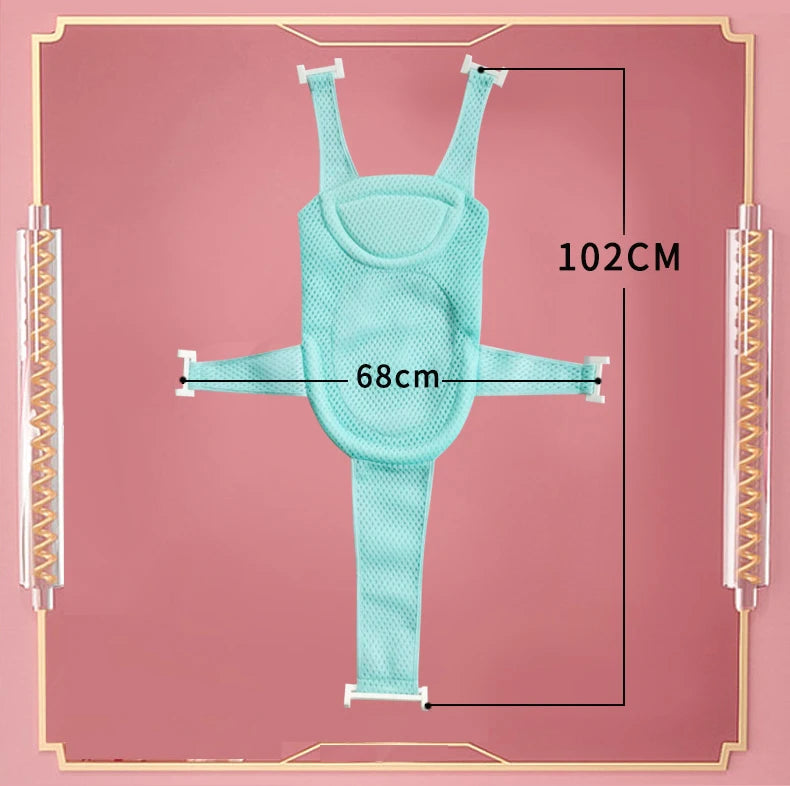 Baby Shower Bath Tub Pad Non-Slip Bathtub Seat Support Mat Newborn Safety Security Bath Support Cushion Foldable Soft Pillow