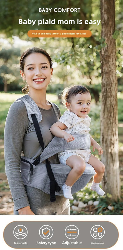 4-48 Mouths Baby Sling Bebes Waist Stool Baby Bag Carrier Wrap Portable Kid Hip Seat with Safety Sling Multifunctional Seat Belt