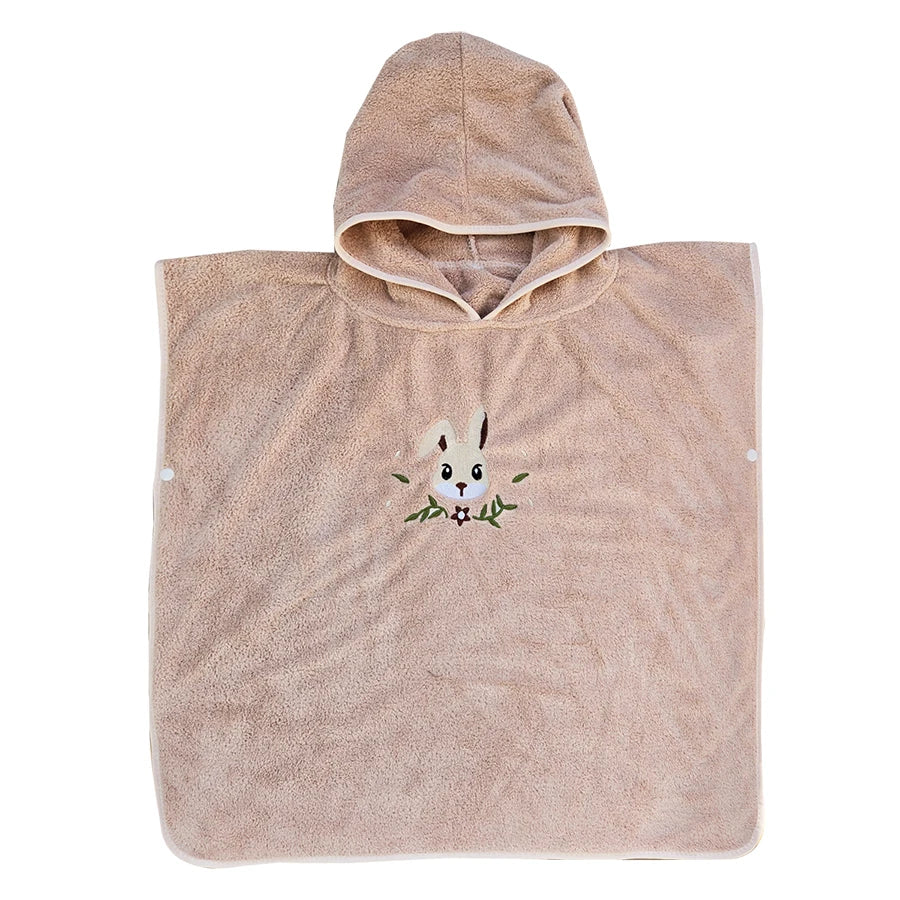Baby Bath Towel Hooded Soft Coral Velvet Child Bathrobe Cute Cartoon Animal Warm Toddler Sleeping Swaddle Wrap Towel Blanket
