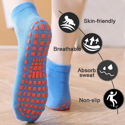 Kids Adults Anti-Slip Sock Trampoline Sock Cotton Breathable Short Socks Elasticity Boy Girl  Outside Family Sports Yoga Socks