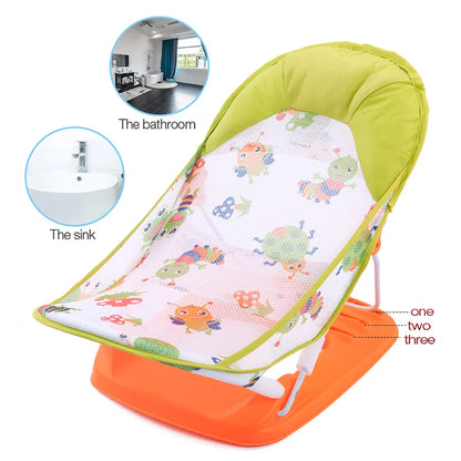 Summer Deluxe Baby Bather Seat Comfort Folding Baby Bather Rocking Chair Baby to Toddler Bath Tub - No-Slip Seat