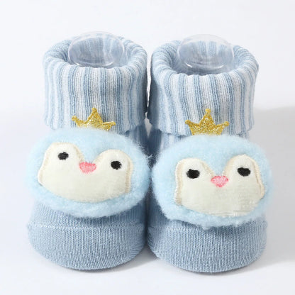 Baby Socks Spring and Autumn Soft Cotton Newborn Baby Socks in The Tube Cartoon 3D Doll Infant Boys Girls Socks 0-6 months