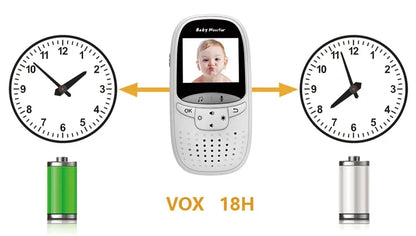 VB602 Baby Monitor IR Night Vision Temperature Monitor Lullabies Intercom VOX Mode Video Baby Camera Walkie Talkie Babysitter