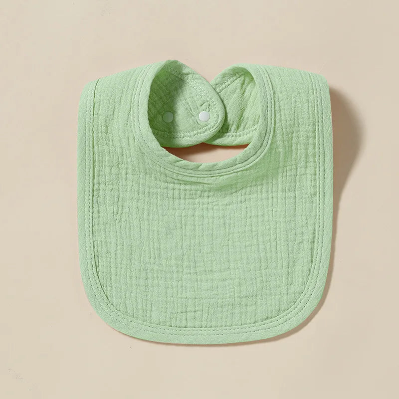 Cotton Gauze Baby Bibs Autumn New Solid Color Infant Bib Newborn Burp Cloths for Kids Boy Girl Spring Soft Feeding Saliva Towel