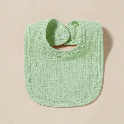 Cotton Gauze Baby Bibs Autumn New Solid Color Infant Bib Newborn Burp Cloths for Kids Boy Girl Spring Soft Feeding Saliva Towel