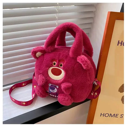 New Cartoon Sanrio Plush Bag Ins Versatile Kuromi Doll Doll Bag Cute Girl Handheld Small Bag