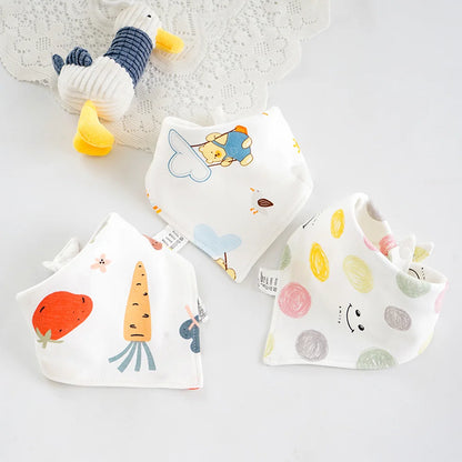 3pcs/lot Special Baby Bibs Boy Girl Bandana Cotton Absorb Bib Burp Cloth Triangle Baby Scarf Burp Newborn Princess Accessories