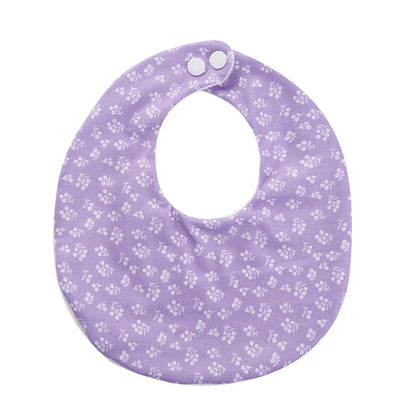 Flower Print Baby Bib Stuff Cotton Adjustable Snap Bandana Scarf for Kids Newborn Boys Girls Feeding Saliva Towel Burp Cloth