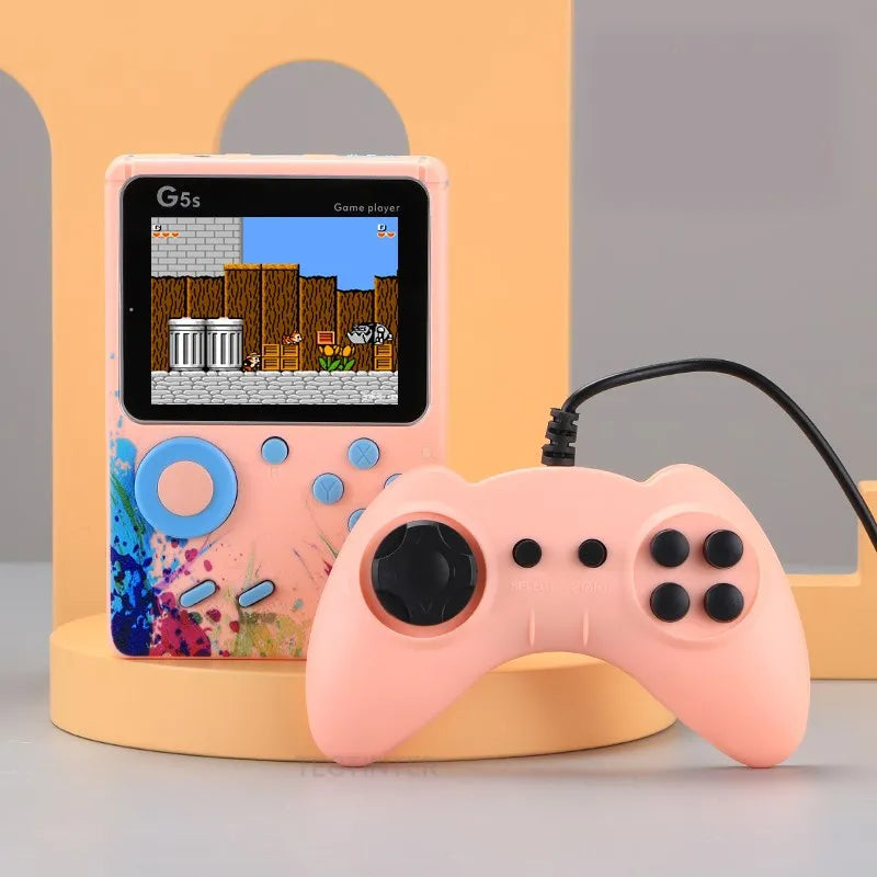 G5S 2.4 Inch Video Game Console Mini Portable Retro TV Handheld Game Player Built-in 500 Games AV Output Support 2 Player