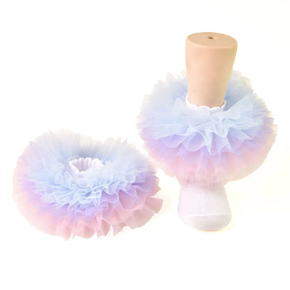 Girls Ruffle Socks Large Ruffled Edge Lace Trimmed Cotton Socks Small/Large Child