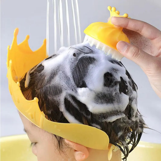 Baby Hair Washing Comb Bathing Spa Kids Shower Brush Comb Scalp Hair Massager Silicone Shampoo Wash Brush Head Body Massage Comb